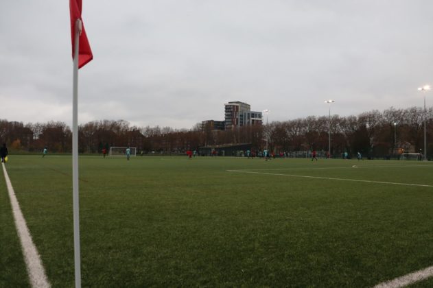 Photo of Mabley Green pitch, taken from beside the corner flag