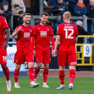 leyton Orient celebrate scoring at Carlisle